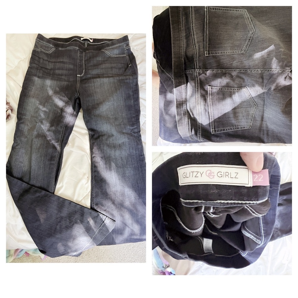 💙❤️‍🔥 GLITZY GIRLZ CADY HIGH RISE FLARE JEGGING JEAN 💙❤️‍🔥